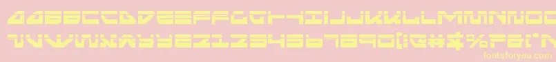 seariderfalconlaser-fontti – keltaiset fontit vaaleanpunaisella taustalla