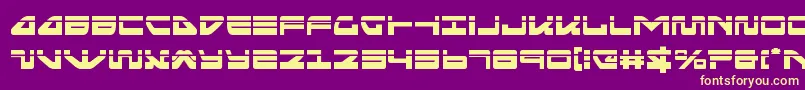 seariderfalconlaser-fontti – keltaiset fontit violetilla taustalla