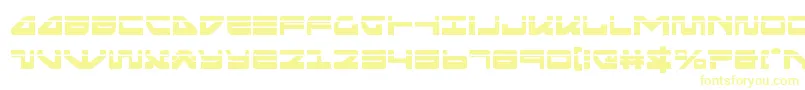 seariderfalconlaser-Schriftart – Gelbe Schriften auf weißem Hintergrund