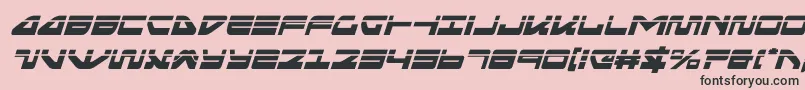 フォントseariderfalconlaserital – ピンクの背景に黒い文字