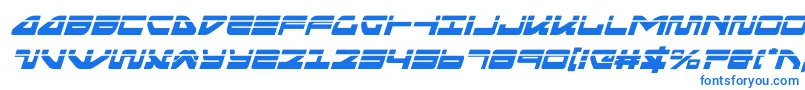 フォントseariderfalconlaserital – 白い背景に青い文字