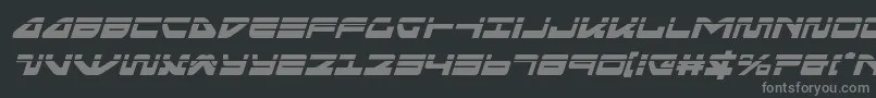 seariderfalconlaserital Font – Gray Fonts on Black Background