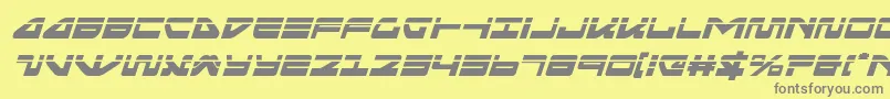 seariderfalconlaserital Font – Gray Fonts on Yellow Background