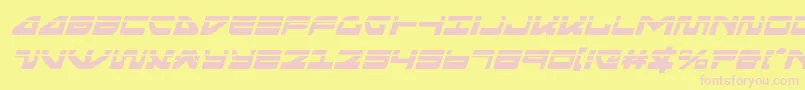 seariderfalconlaserital-Schriftart – Rosa Schriften auf gelbem Hintergrund