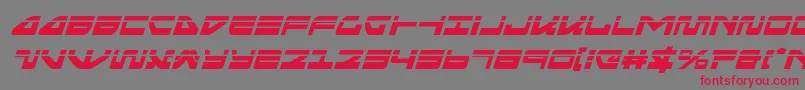 seariderfalconlaserital Font – Red Fonts on Gray Background