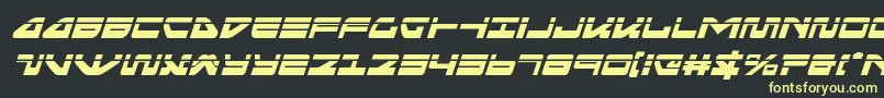 フォントseariderfalconlaserital – 黒い背景に黄色の文字