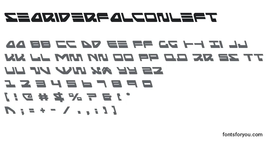 Seariderfalconleft (139907)フォント–アルファベット、数字、特殊文字