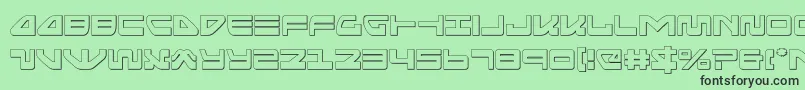 seariderfalconout Font – Black Fonts on Green Background