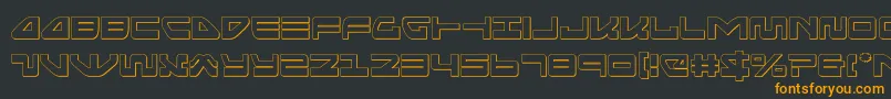 seariderfalconout Font – Orange Fonts on Black Background