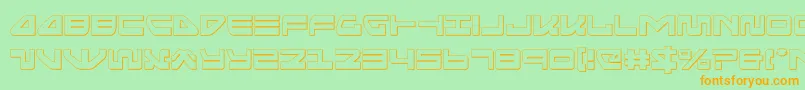 seariderfalconout Font – Orange Fonts on Green Background