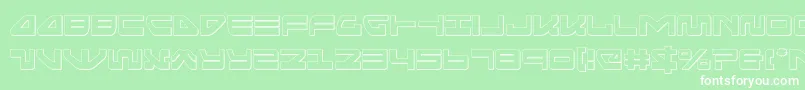 seariderfalconout-Schriftart – Weiße Schriften auf grünem Hintergrund