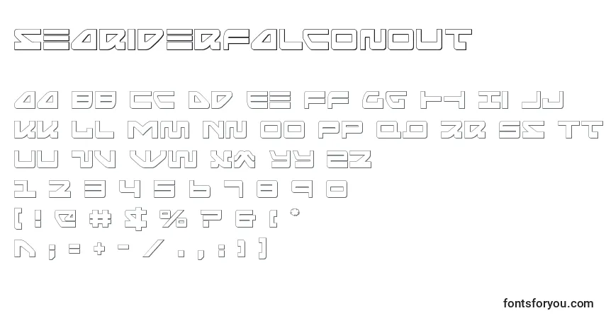Seariderfalconout (139909)フォント–アルファベット、数字、特殊文字
