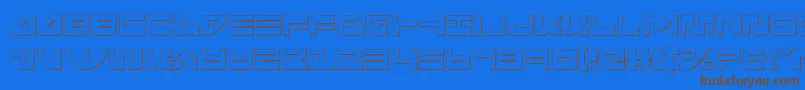 seariderfalconout Font – Brown Fonts on Blue Background
