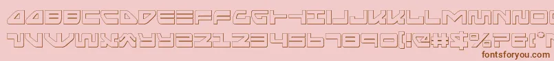 seariderfalconout Font – Brown Fonts on Pink Background