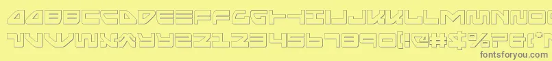 seariderfalconout Font – Gray Fonts on Yellow Background