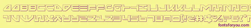 seariderfalconout Font – Purple Fonts on Yellow Background