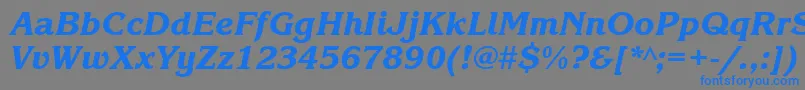 KorinnablackgttItalic Font – Blue Fonts on Gray Background