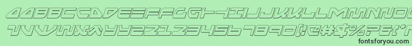seariderfalconoutital Font – Black Fonts on Green Background