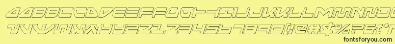 seariderfalconoutital Font – Black Fonts on Yellow Background