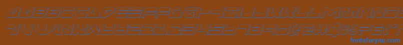 seariderfalconoutital Font – Blue Fonts on Brown Background