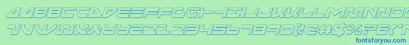 seariderfalconoutital Font – Blue Fonts on Green Background