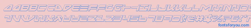 seariderfalconoutital Font – Blue Fonts on Pink Background