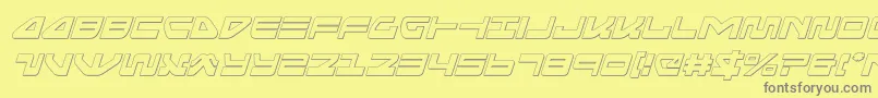 seariderfalconoutital Font – Gray Fonts on Yellow Background