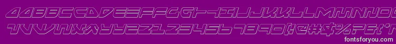 seariderfalconoutital Font – Green Fonts on Purple Background