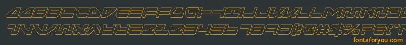 seariderfalconoutital Font – Orange Fonts on Black Background