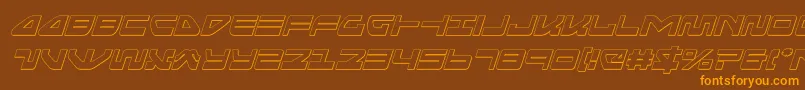 seariderfalconoutital Font – Orange Fonts on Brown Background