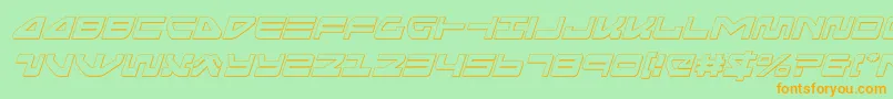 seariderfalconoutital Font – Orange Fonts on Green Background