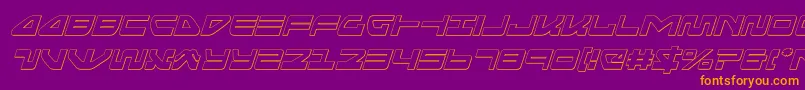 seariderfalconoutital Font – Orange Fonts on Purple Background