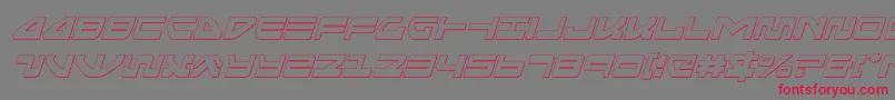 seariderfalconoutital Font – Red Fonts on Gray Background
