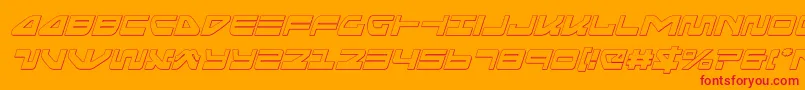 seariderfalconoutital Font – Red Fonts on Orange Background