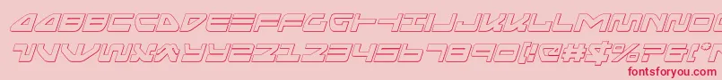 フォントseariderfalconoutital – ピンクの背景に赤い文字