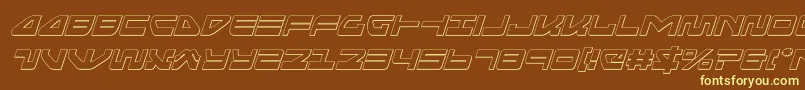 seariderfalconoutital Font – Yellow Fonts on Brown Background