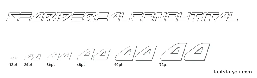 Размеры шрифта Seariderfalconoutital (139911)