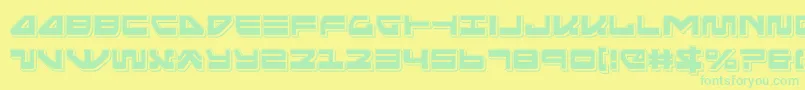 seariderfalconpunch Font – Green Fonts on Yellow Background