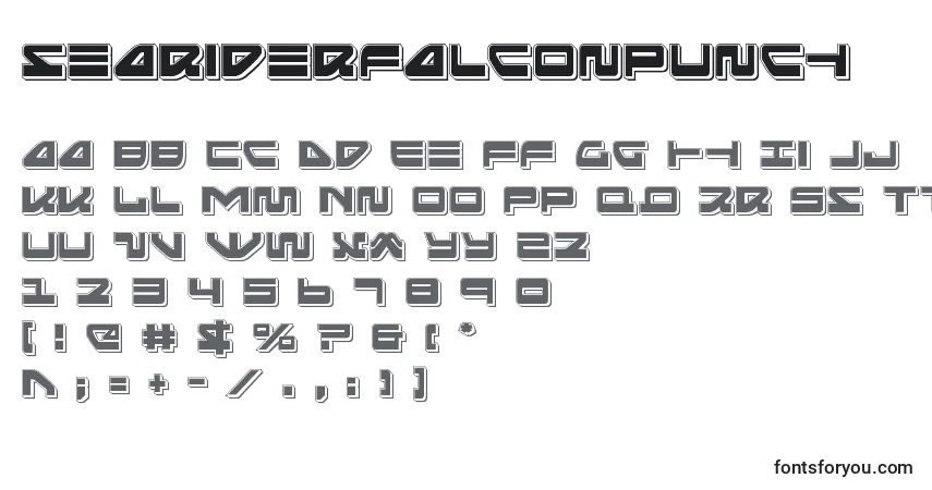 Шрифт Seariderfalconpunch (139913) – алфавит, цифры, специальные символы