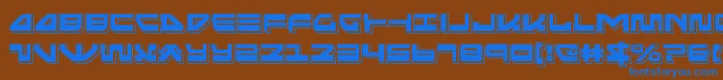 seariderfalconpunch Font – Blue Fonts on Brown Background