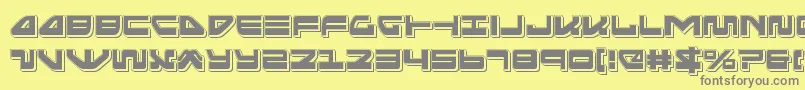 seariderfalconpunch Font – Gray Fonts on Yellow Background