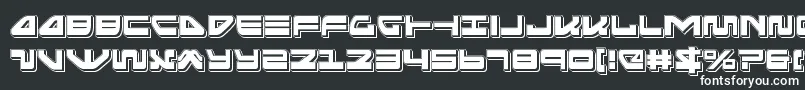 Шрифт seariderfalconpunch – белые шрифты на чёрном фоне