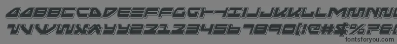 フォントseariderfalconpunchital – 黒い文字の灰色の背景