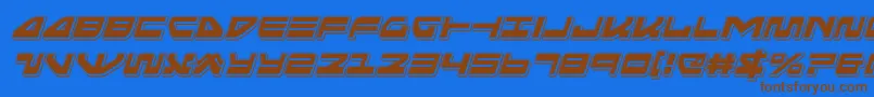 seariderfalconpunchital Font – Brown Fonts on Blue Background