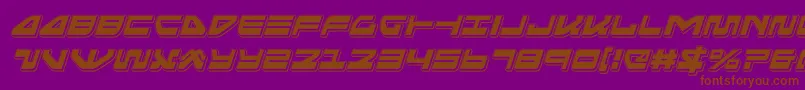 Шрифт seariderfalconpunchital – коричневые шрифты на фиолетовом фоне