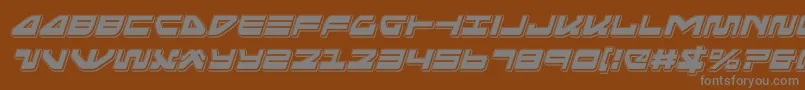 seariderfalconpunchital-fontti – harmaat kirjasimet ruskealla taustalla