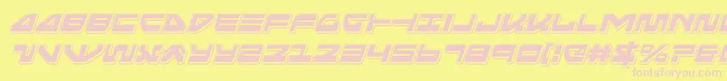 seariderfalconpunchital Font – Pink Fonts on Yellow Background