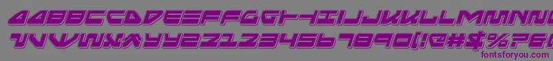 フォントseariderfalconpunchital – 紫色のフォント、灰色の背景