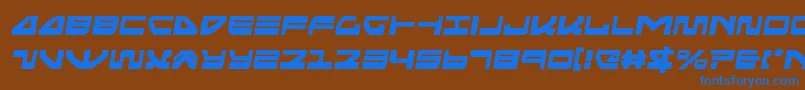 seariderfalconsemital Font – Blue Fonts on Brown Background