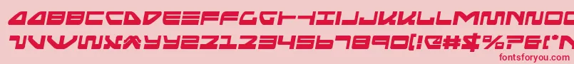 seariderfalconsemital-Schriftart – Rote Schriften auf rosa Hintergrund